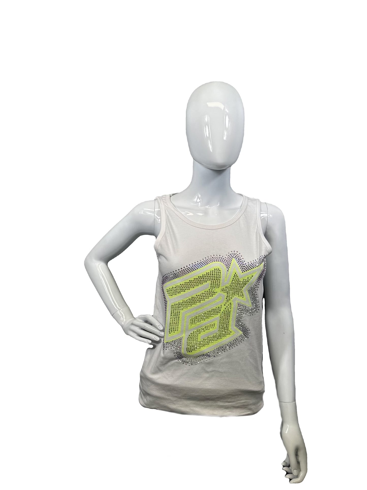 Neon Yellow Glitter/Bling PA Tank