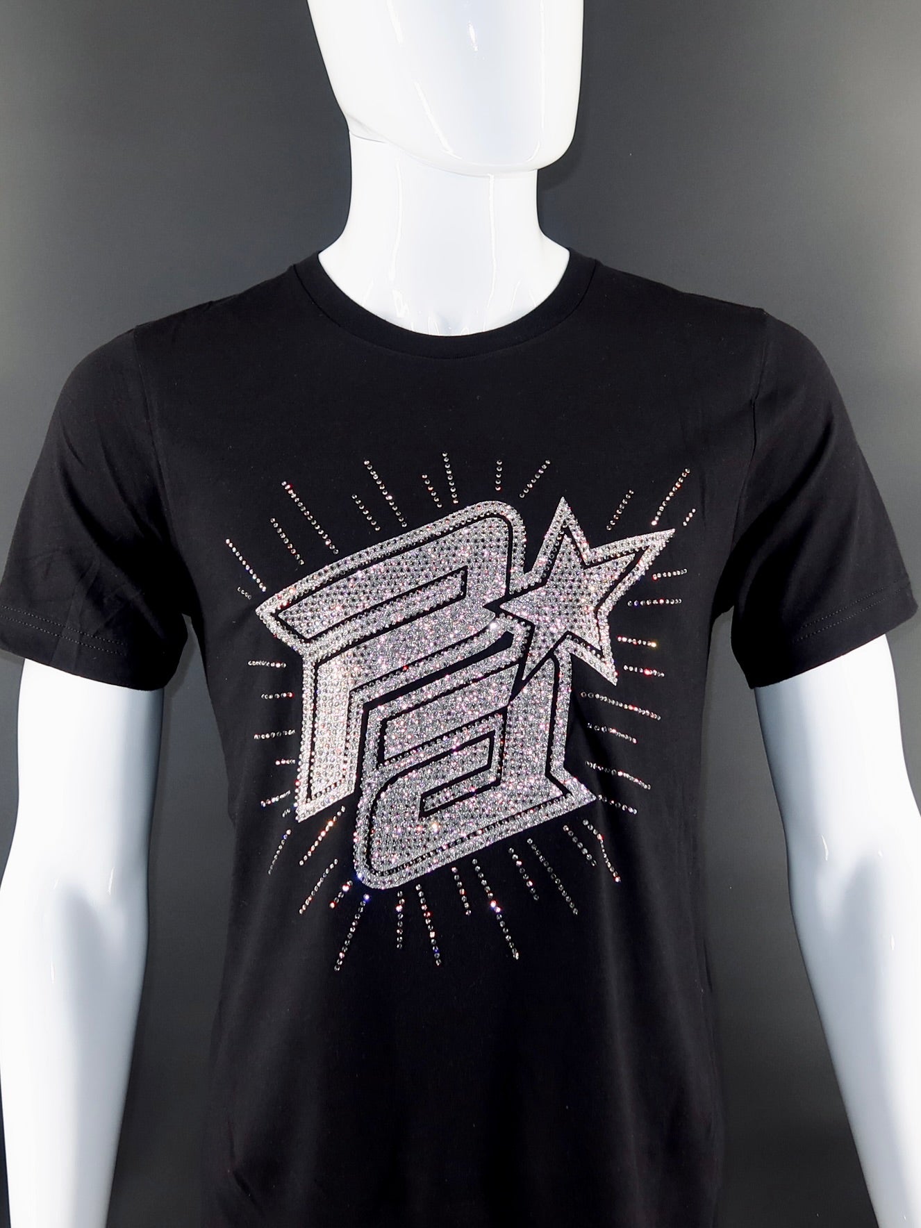 Grey Burst Glitter/Bling PA Shirt