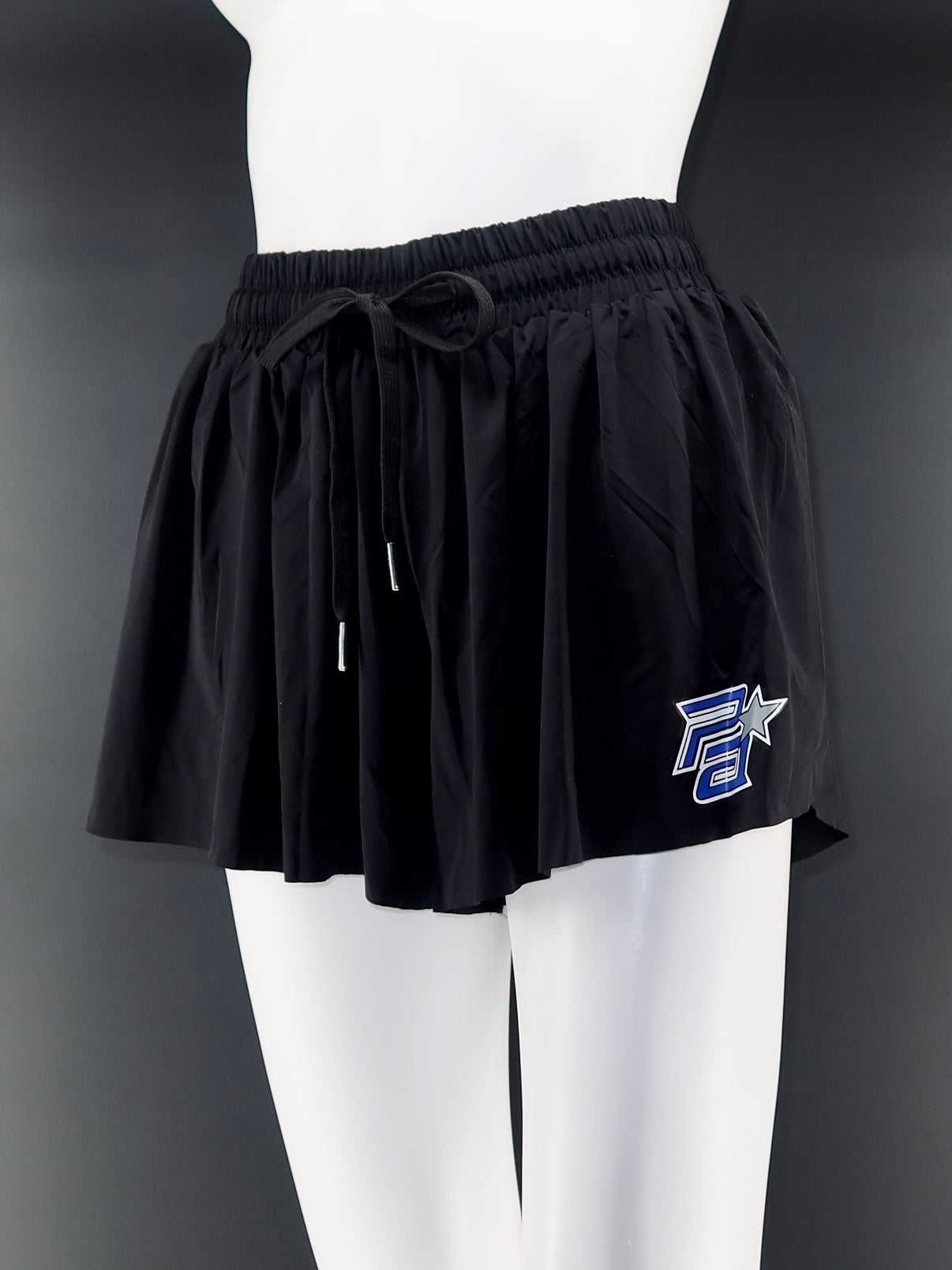 Black Flowy PA Shorts