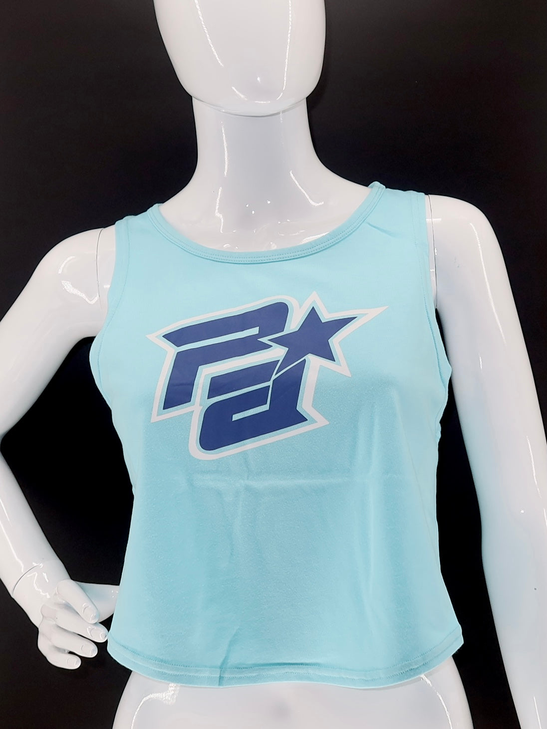 Neon Blue PA Crop Tank