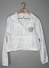 White Crop Wind Breaker