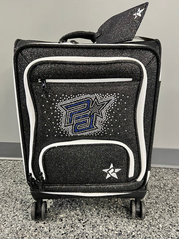 Black Glitter Rolling luggage