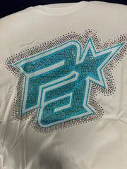 Neon Blue Glitter/Bling PA Shirt