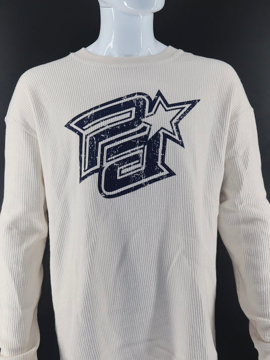 Cream PA LS Corded Crew