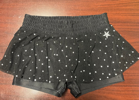 Black Spanx with Black Bling Mesh Skirt