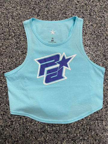 Neon Blue PA Crop Tank