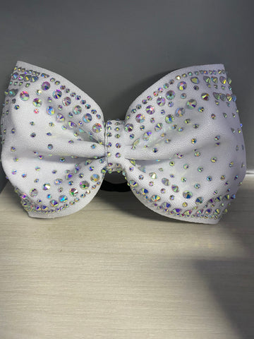 White Tailess Bling Bow